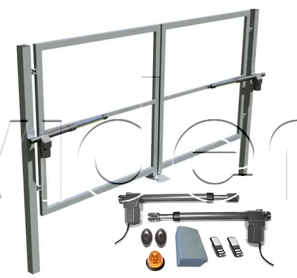 Dvojkrídlová brána so stĺpikmi 3500mm x 1500mm vr. automatizácie a príslušenstva na montáž