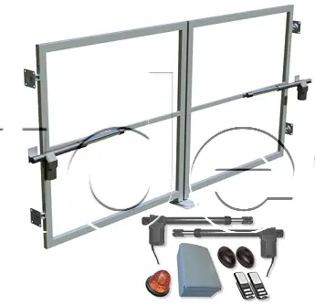 Dvojkrídlová brána bez stĺpikov 4000mm x 2000mm vr. automatizácie a príslušenstva na montáž