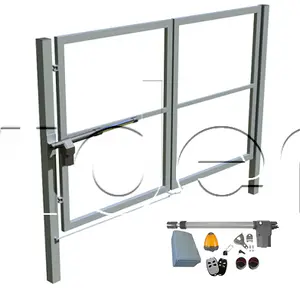 Jednokrídlová skladacia brána so stĺpikmi 3500 x 1500mm vr. automatizácie a príslušenstva na montáž