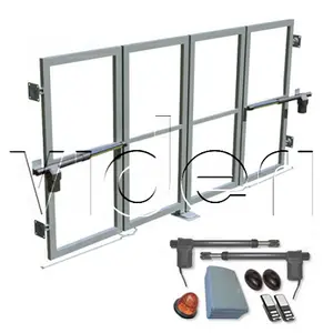 Dvojkrídlová skladacia brána bez stĺpikov 5000 x 1250mm vr. automatizácie a príslušenstva na montáž