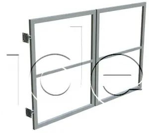Jednokrídlová skladacia brána bez stĺpikov 3000mm x 1250mm