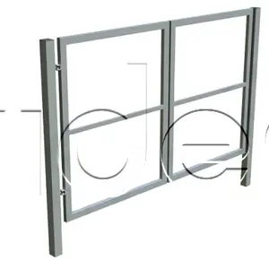 Jednokrídlová skladacia brána vrátane stĺpikov 3500mm x 1000mm
