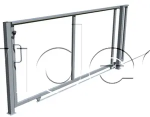 Posuvná brána na koľajnici so stĺpikmi 3500x1000 mm vr. príslušenstva na montáž