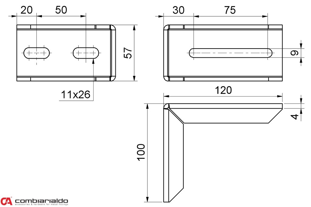 Doraz posuvnej brány 120mm
