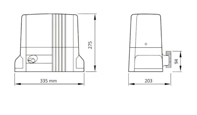 THOR1500KCE motor pre posuvnú bránu do 1500kg