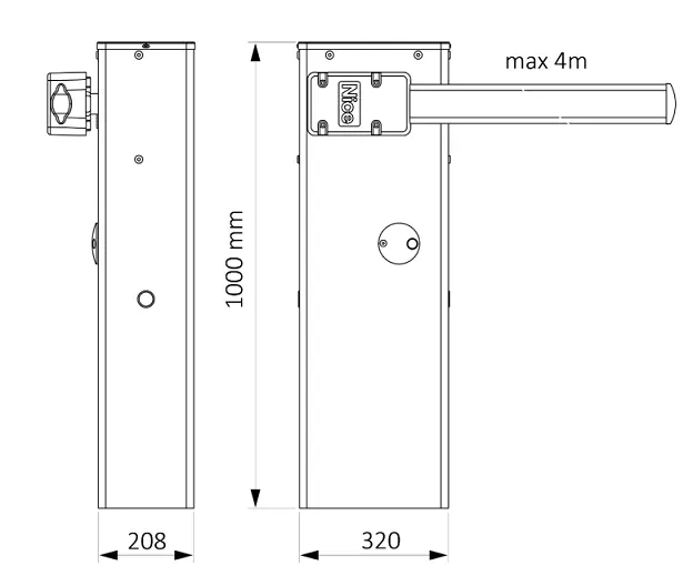 N WIDEM4-KIT automatická závora do 4m