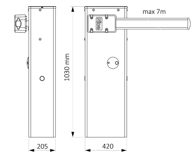 N WIDEL7-KIT automatická závora do 7m