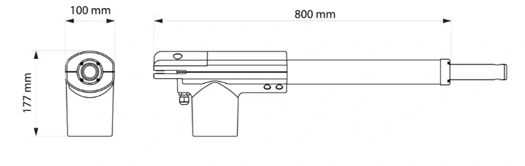 TOO4500KLT sada pre dvojkrídlovú bránu do 4,5m/krídlo