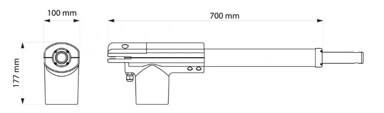 TOO3024KLT sada pohonov pre dvojkrídlovú bránu do 3m/krídlo