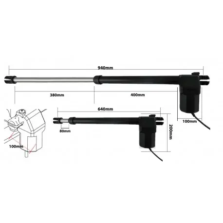 ST 1 LX P - set 1ks TURN 100 s výkonom 350 W/230V  pre jedno krídlo 3m / 300 kg Pravý ZÁRUKA 3 ROKY (možnosť aj 24V verzie)