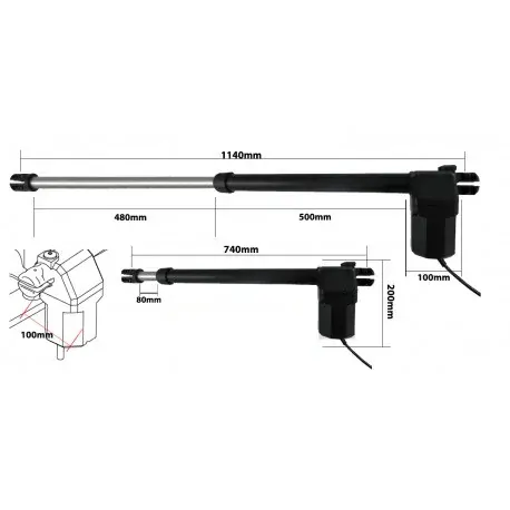 ST 2 LX Ľ - set 1ks TURN 200 s výkonom 350 W/230V  pre jedno krídlo 3,5m / 300 kg Ľavý ZÁRUKA 3 ROKY (možnosť aj 24V verzie)